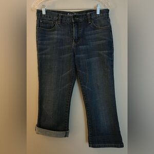 Indigo Palms Women’s Cropped Denim Jeans Newport Palms Straight Leg; Size 6R